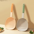 thumbnail image 1 of Aoznliie Colander, Long Handle Pasta Strainer with Dense Drain Holes, Heat Resistant Noodle Colander for Kitchen, Dumpling Vegetable Strainer, 15x7in, 1 of 7