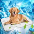 thumbnail image 1 of Aoznliie Cooling Mat for Dogs, Bandana Puppy Print Ice Silk Pet Cooling Mat for Summer, 18x24 inch Dog Cooling Pad for Indoor Floor, White, 1 of 9