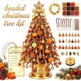 thumbnail image 1 of Aoznliie DIY Beaded Christmas Tree Kit, Bead Kit Xmass Tree with Maple Topper & Lights, Ideal Tabletop Christmas Decor for Home Office, 1 of 8