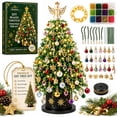 thumbnail image 1 of Aoznliie DIY Beaded Christmas Tree Kit, Diy Small Xmas Tree with Sparkling Crystal Beads & Lights, Handmade Craft for Shelf Desk Centerpiece, 1 of 8