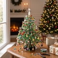 thumbnail image 1 of Aoznliie DIY Christmas Tree Kit, Beaded Tabletop Xmas Tree with Sparkling Crystal Beads & Lights, Handmade Craft Decor for Shelf Desk Centerpiece, 1 of 7