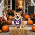 thumbnail image 1 of Aoznliie Dog Bandana, Halloween Pet Bib for Small Dogs up to 16 lb, 4.5x3 inch Washable Cat Bandana, Purple, 1 of 8