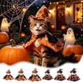 thumbnail image 1 of Aoznliie Dog Clothes Set, Halloween Pet Cloak with Hat for Party Apparel, 5x3 inch Adjustable Costume for Cats Dogs, Orange S, 1 of 7