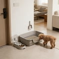 thumbnail image 1 of Aoznliie Dog Potty Tray, Indoor Splash Guard & Removable Grid, Easy Clean Pet Litter Box with Scoop for Small Medium Dogs,M, 1 of 6