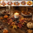 thumbnail image 1 of Aoznliie Fall Candle Ring Wreath, Red Berry Maple Leaf Wreath for Table, 10 inch Thanksgiving Centerpiece for Table Decor, Orange, 1 of 7