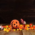thumbnail image 1 of Aoznliie Halloween Candy Bucket, Plastic Pumpkin Pail with Sturdy Handle, Trick or Treat Party Favor for Halloween, Orange, 1 of 5