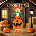 thumbnail image 1 of Aoznliie Halloween Goose Outfit, Pumpkin Costume for Yard Porch, 23 inch Soft Non-Woven Goose Clothes for Garden, Orange, 1 of 9
