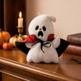 thumbnail image 1 of Aoznliie Halloween Plush Toy, Embroidered Ghost Soft Toy with Hanging Loop, 17.7 inch Cute Stuffed Toy for Party Gift, White, 1 of 5