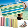 thumbnail image 1 of Aoznliie Oversized Beach Towels for Swimming, Fast Drying Plush Microfiber Towel, Sandproof Camping Blanket for Travel Pool Use, Striped 28x60 inch, 1 of 4