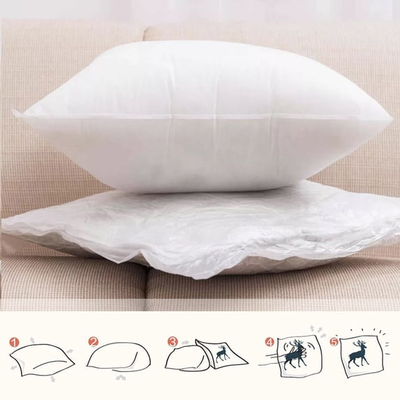Aoznliie Pillow Inserts, Throw Pillow Inserts Square Down Pillow Insert for Pillow Covers, Throw Pillows for Christmas Holiday Sofa Decor, 22x22in,500g