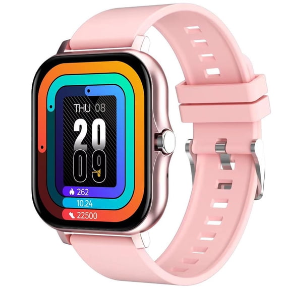 Aoznliie Smart Watch, 1.7 inch Watches for Men & Women with Stainless Steel Strap, IP67 Bluetooth Calling Smartwatch for Gift, Pink