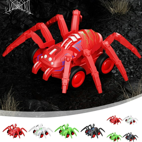 Aoznliie Toddler Toys Spider Cars, 4 pc Inertial Bionic Crawling Car with Moving Legs, Unique Spider Toy Car for Ages 3+ Year Old Kids Birthday Gift