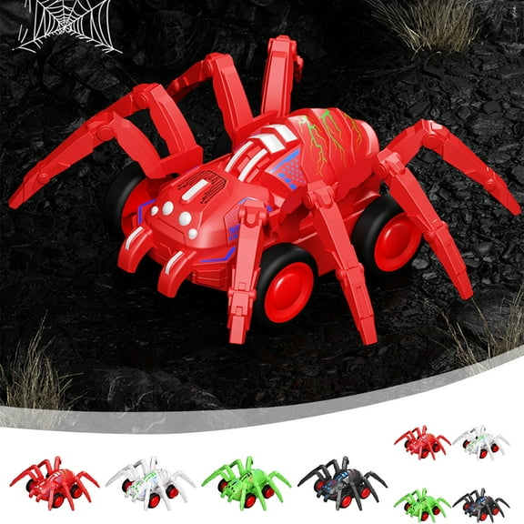 Aoznliie Toddler Toys Spider Cars, Inertial Bionic Crawling Car with Moving Legs, Unique Spider Toy Car for Ages 3+ Year Old Kids Birthday Gift, Black