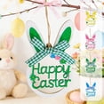thumbnail image 1 of Aoznliie Wooden Easter Decor, Bunny Figurine Ornaments for Easter Party, Handcrafted Spring Home Tabletop Decorations, 3.93 Inch (Blue, Pink, Green, Yellow), 1 of 7