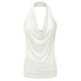 thumbnail image 1 of Aozrynl Womens Sleeveless Halter Neck Draped Blouse Tops (Female Plus Size Available), 1 of 5