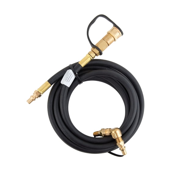 Marshall Excelsior ME66CP Portable Grill Conversion Kit for Coleman Roadtrip - 10' Hose, M. QD x F. QD w/ Shutoff, 1/4" FNPT x 1/8" FNPT