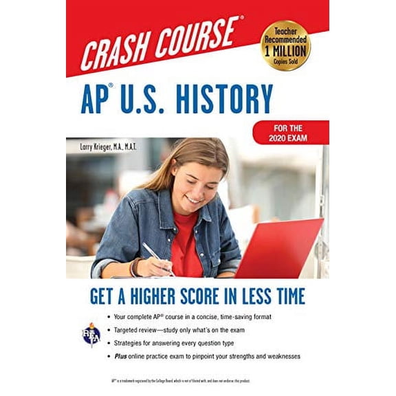 Pre-Owned AP U.S. History Crash Course, Book + Online: Get a Higher Score in Less Time (Paperback) 0738612693 9780738612690