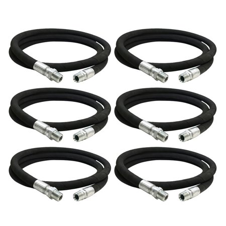 Apache 1/2 x 96 Inch Hydraulic Hose Assembly, Male x Male Swivel (6 Pack)