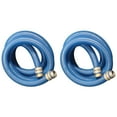 thumbnail image 1 of Apache 2 Inch Diameter 20 Foot 58 psi PVC Flexible Pool Hose, Blue (2 Pack), 1 of 5