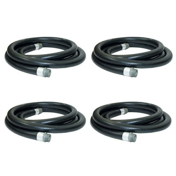 Apache 3/4" Diameter 10' Length 60 PSI Farm Fuel Transfer Hose (4 Pack)