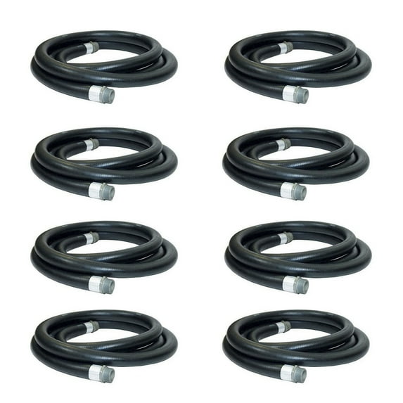 Apache 3/4" Diameter 10' Length 60 PSI Farm Fuel Transfer Hose (8 Pack)