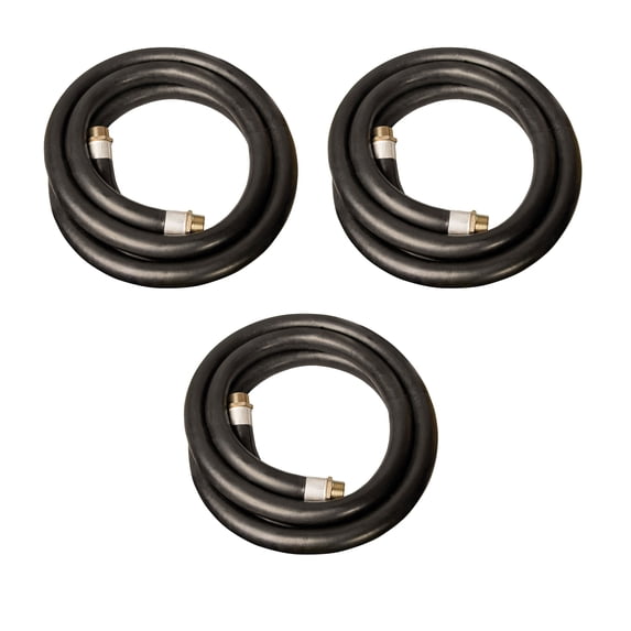 Apache 3/4 Inch Diameter 12 Ft 60 PSI Farm Fuel Transfer Hoses (3 Pack)