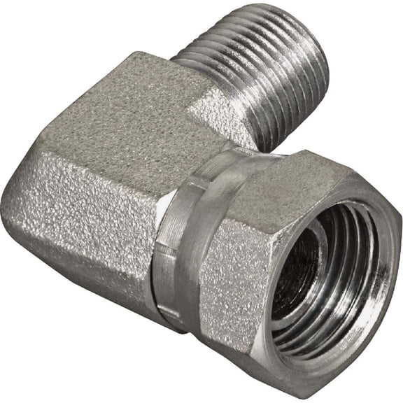 Apache 39005000 1/4" Male Pipe x 1/4" Female Pipe Swivel 90 Hydraulic Adapter Style 1501