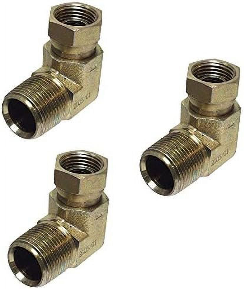 Apache 39005175 1/2" Male Pipe x 1/2" Female Pipe 90 Hydraulic Adapter ...