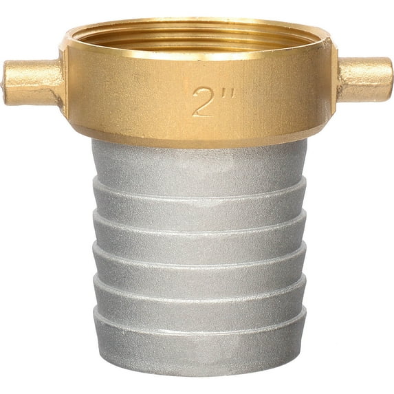 Apache 2" Aluminum Female Short Shank Coupling w/ Brass Nut, 43076000
