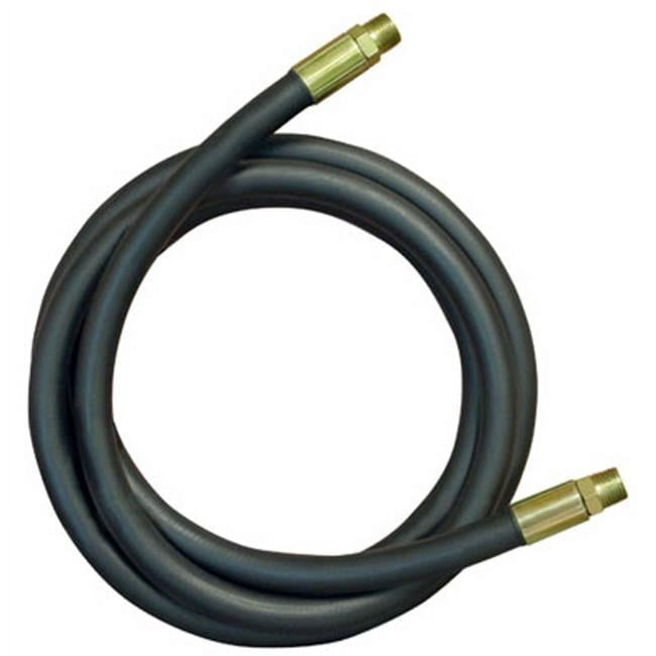 Apache 12-Foot Black 2-Wire Hydraulic Hose with Brass Fittings