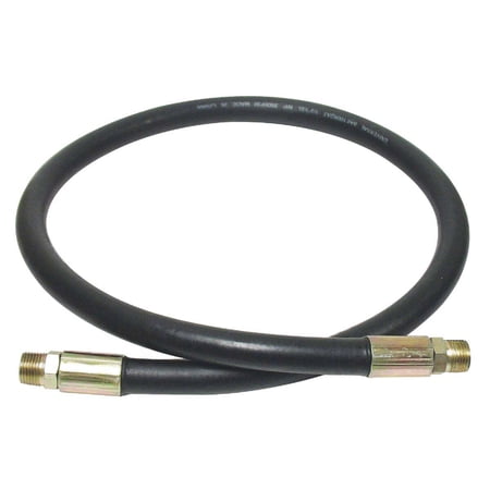 Apache Hose & Belting Inc Hydraulic Hose 3/8 In. Male to Male - Universal - 24 In. Black