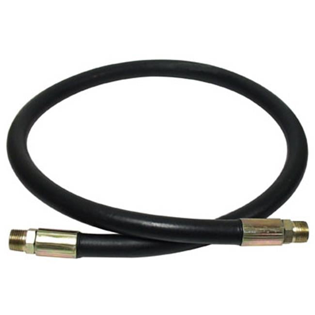 Black 24" 2-Wire Hydraulic Hose with Steel Braid