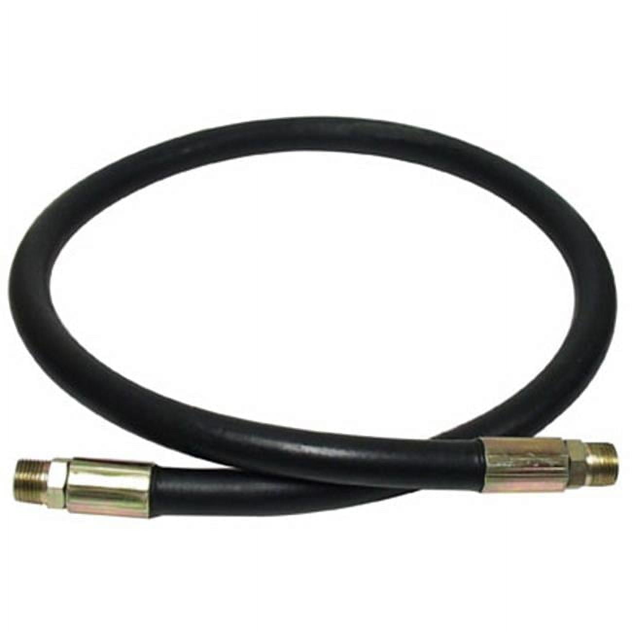 Black Steel Braided 2-Wire Hydraulic Hose, 3/8 x 36-in.