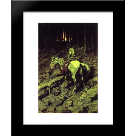 Apache Fire Signal 20x24 Framed Art Print by Remington, Frederic