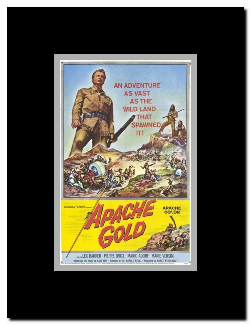 Apache Gold Framed Movie Poster