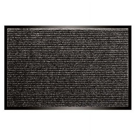 Apache Mills 36" x 60" Polypropylene Ribbed Entryway Mat - Pepper Black
