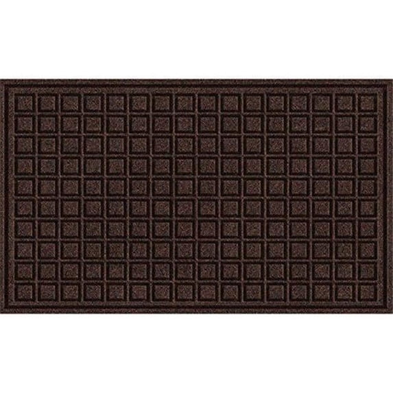 Apache Mills 60-885-5258-01800030 Textures Blocks Entrance Door Mat, Walnut - 18 x 30 in.