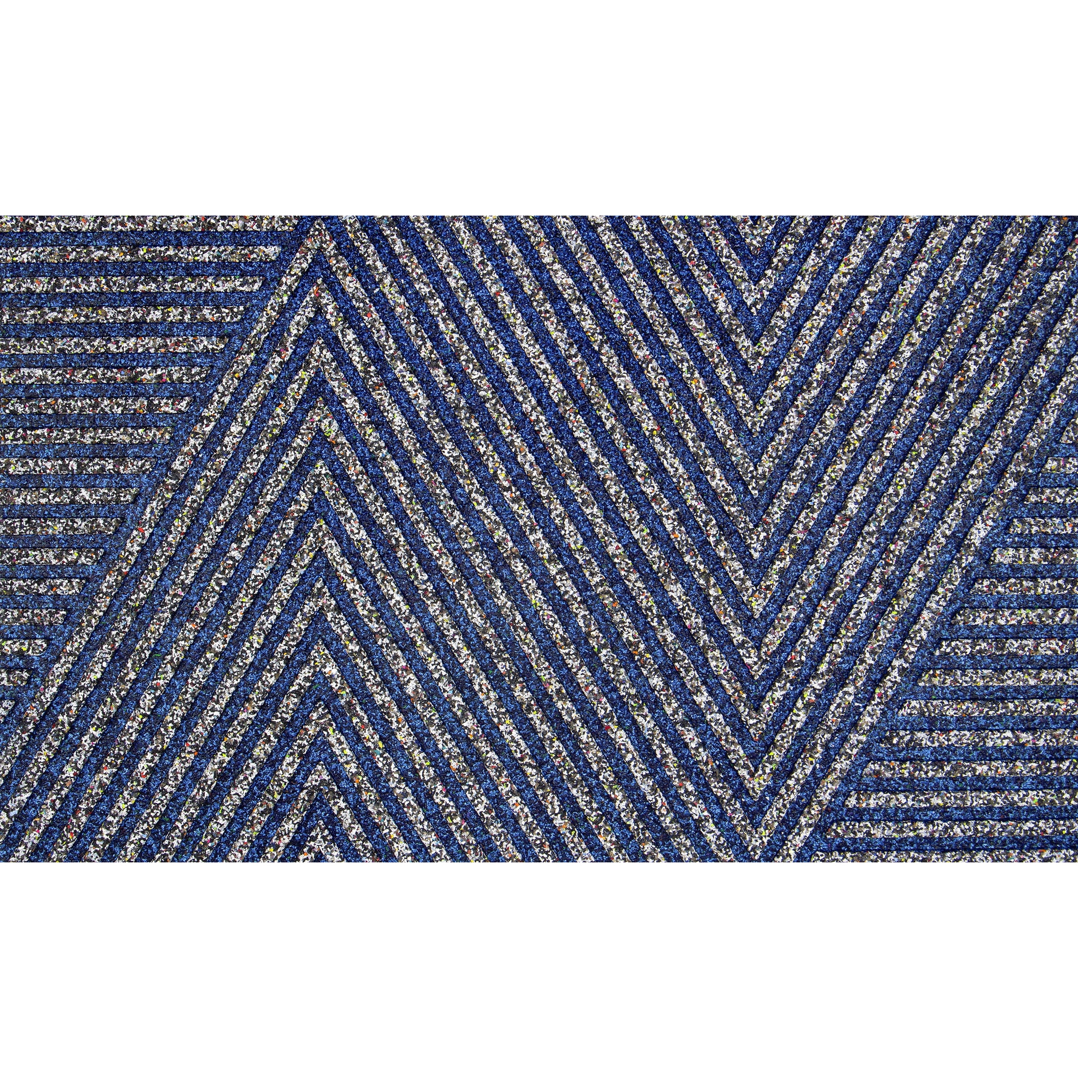 Apache Mills Blue Peaks and Valleys Endurance Outdoor Rubber Doormat made with Nike Grind, 18" x 30"