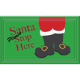 thumbnail image 1 of Apache Mills Indoor/ Outdoor Santa Stops Here Doormat (18 x 30), 1 of 2