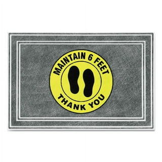 Message Floor Mats, 24 x 36, Charcoal/Yellow, 