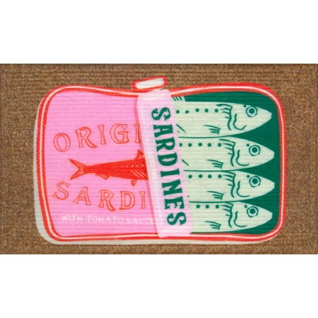 Apache Mills Naturelles Sardines Faux Coir Indoor Outdoor Doormat, 18x30