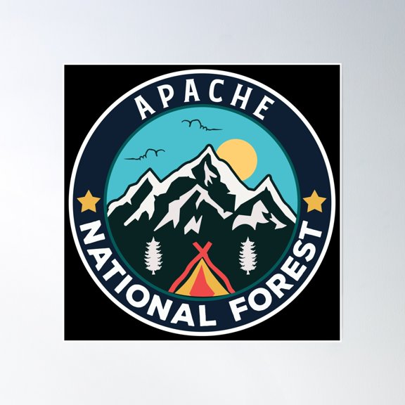 Apache National Forest Poster Wall Art, Modern Wall Decor, 16x16 UNFRAMED
