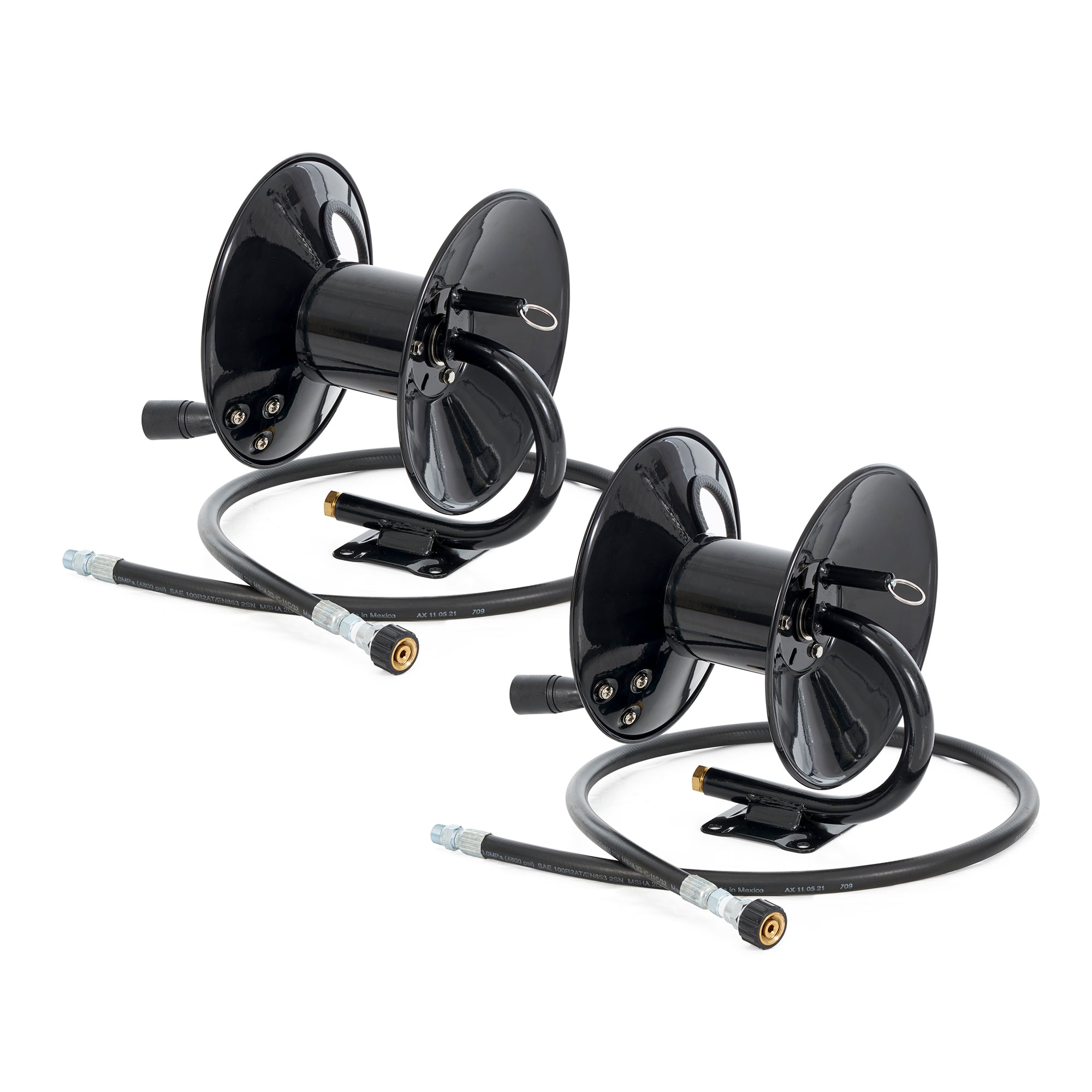 Apache Steel Pressure Washer Reel for 50' Hose with Pump, Black (2 Pack)