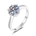thumbnail image 1 of Apaison 925 Sterling Silver VVS1 D Color 8 mm 2 Carat Moissanite Women Ring - Wedding Engagement Anniversary Jewelry Gift - Size 5 ~9, 1 of 6