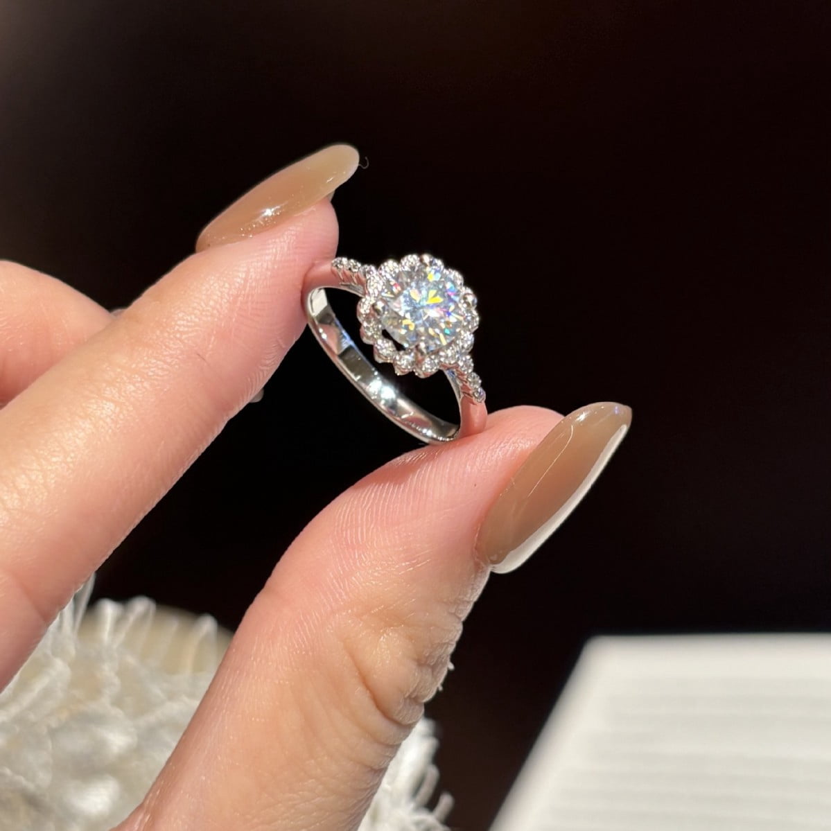 Apaison D Color 1 Carat Moissanites Eternity Wedding Rings for Women ...