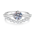 thumbnail image 1 of Apaison Exquisite 1 Carat 6.5mm Moissanites Eternity Women Wedding Ring - Bridal Engagement 925 Sterling Silver Jewelry Gift, 1 of 7