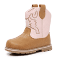 thumbnail image 1 of Apakowa Baby & Toddler Cowboy Boots for Boys Girls Infant Baby Cowboy Cowgirl Western Boots Round Toe All Seasons 6-36 Months (Infant/Toddler), 1 of 7