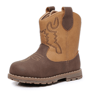 Baby & Toddler Cowboy Boots for Boys Girls Infant Baby Cowboy Cowgirl Western Boots Round Toe All Seasons 6-36 Months (Infant/Toddler)