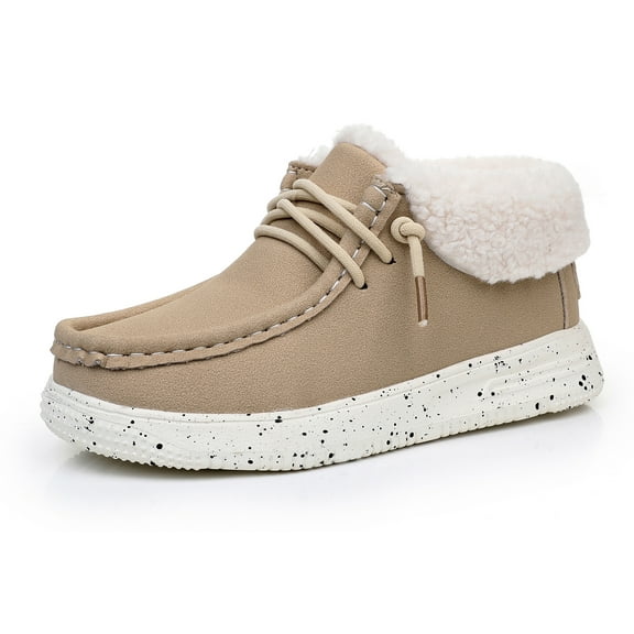 Apakowa Boys Fall Winter Boots Warm Girls Boys Winter Snow Boots with Faux Fur (Toddler/Little Kid/Big Kid)