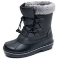 Apakowa Boys Girls Snow Boots Outdoor Slip Resistant Insulated